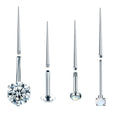 Gaby Stainless Steel Piercing Auxiliary Guide Rod Internal External Thread Navel  Labert  Body Piercing Tools
