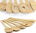 Bamboo Wooden Cooking Utensil Set Spoons and Spatulas Kitchen Tools for Nonstick Pan and Cookware