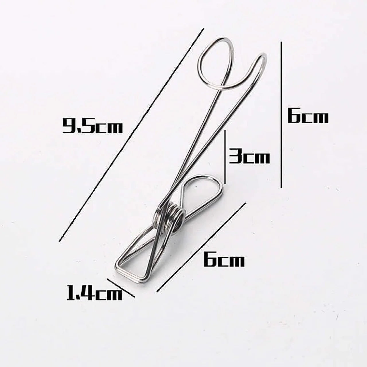 Stainless Steel Laundry Hanging Clothesline Clips Living Room Applicable Space Clothing Pegs for Travel Use Bag Included