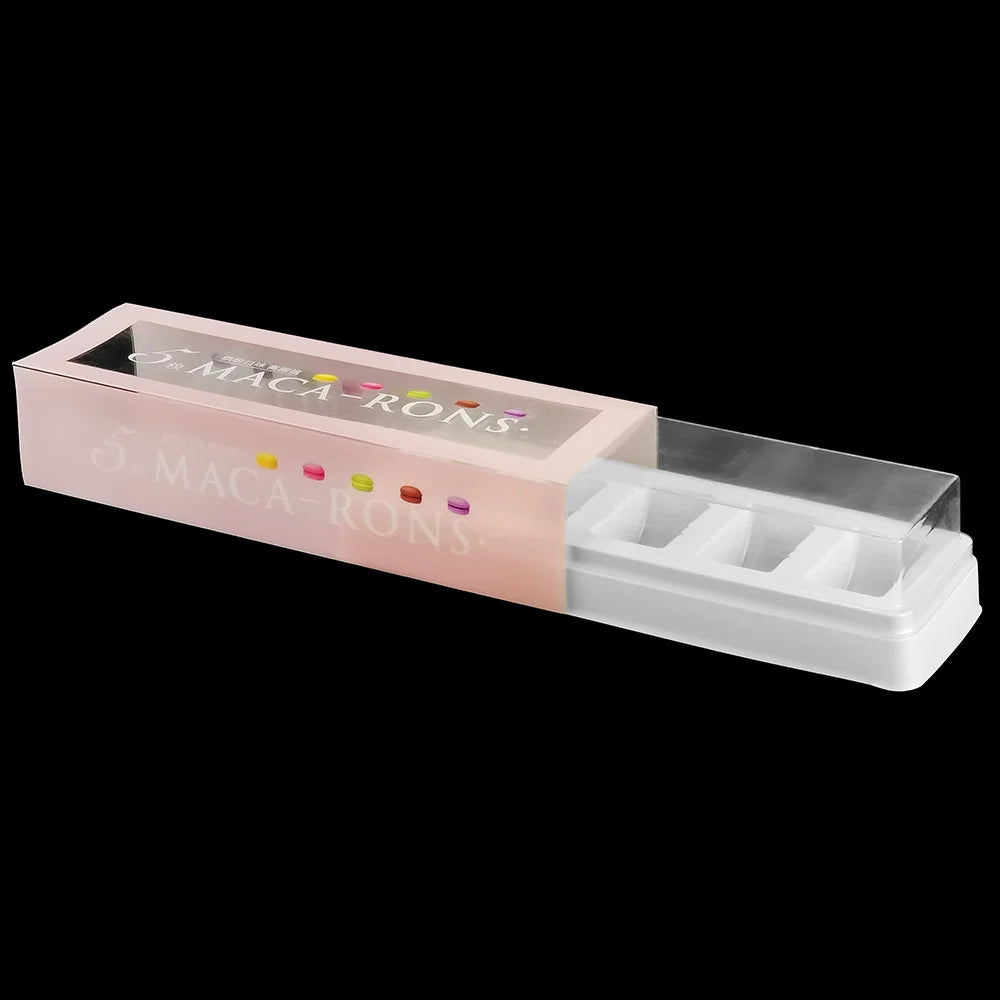 Plastic Gift Macaron Box Packaging Box Small Dessert  Baking Food Container Pastry Transparent Cake Plastic Box