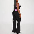 Factory Ladies Fashion Lace Splicing Tube Top Tight Flared Pants Suits Casual Daily Casual Daily Commuting 2 Piece Sets