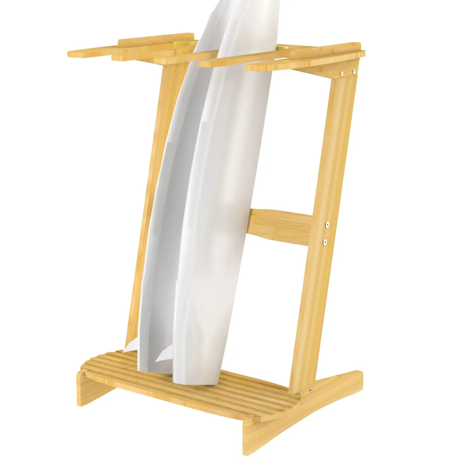 Wooden Surfboard Display Rack Surfboard Storage Spirit Rack Display Paddle Board Bamboo Freestanding Vertical Surfboard Rack