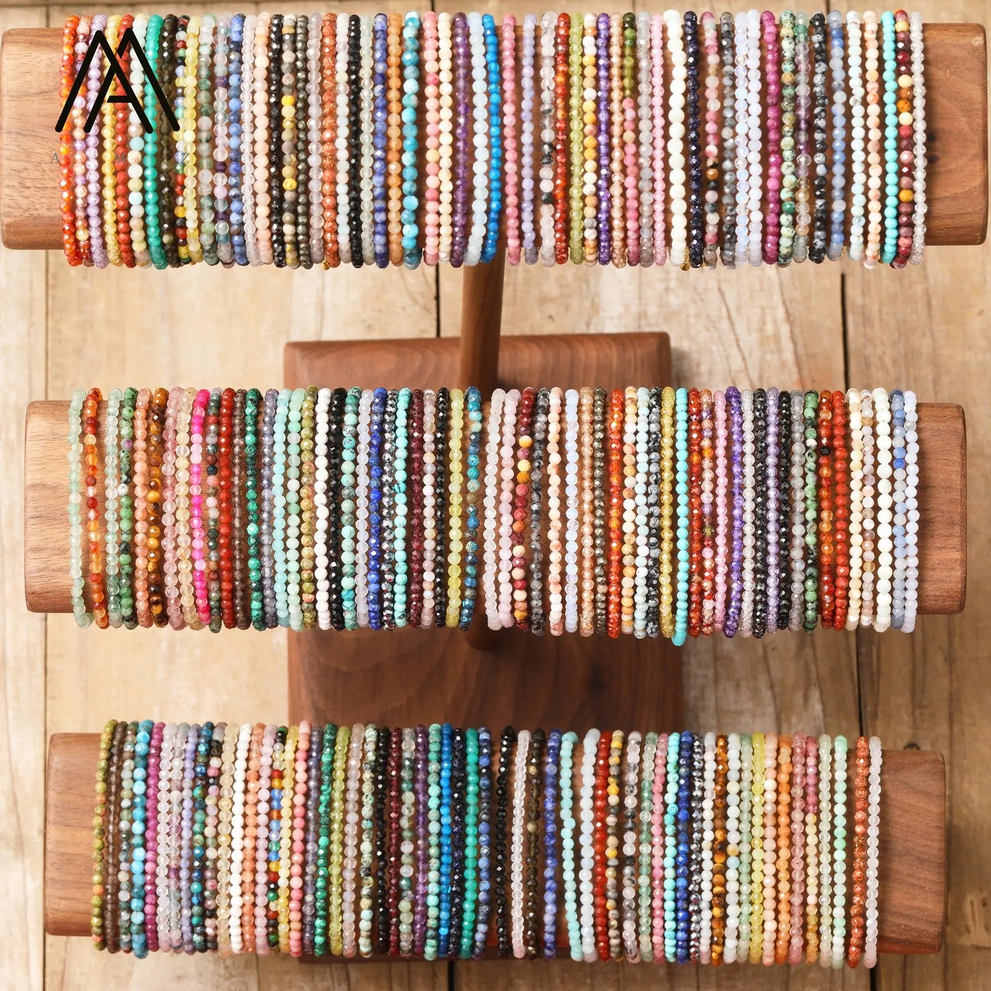 Natural Crystal Bracelets Faceted Gemstone 3mm Tiny Beads Stretch Bracelet Classic Jewelry Fashion Gifts Wholesale