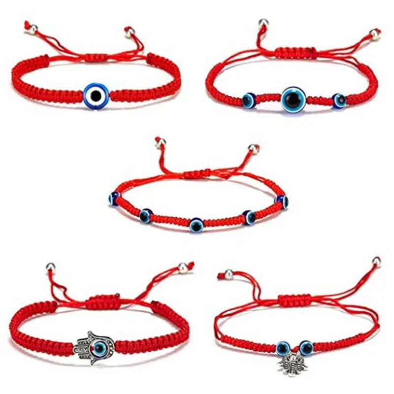 SC Hot Sale Handmade Bracelets Lucky Devil Eye Bracelets Adjustable Red String Bracelets