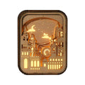 Wooden Frame 3D Shadow Box Light Castle Unicorn Cute Cat Lamp Room Decor Lights Kids Gifts for Girls