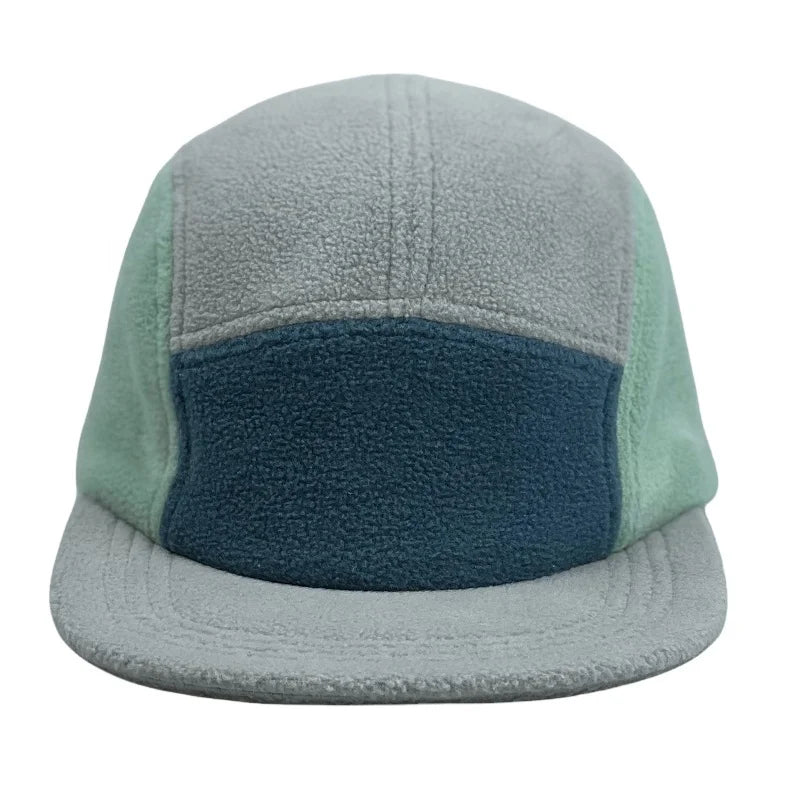 RTS 5 Panel Running Cap Custom Embroidery logo EVA Brim Camp Hatwinter Warm Fleece Polyester Running  Hat