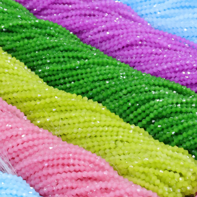 CJ Wholesale 4mm Bicone Crystal Beads Hot Sale Loose Glass Bicone Beads for Women