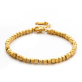 Wholesale Fashion Waterproof Stainless Steel Titanium 18k Gold Plated Squrae Boho Bead Beaded Adjustable Loose Beads Bracelet