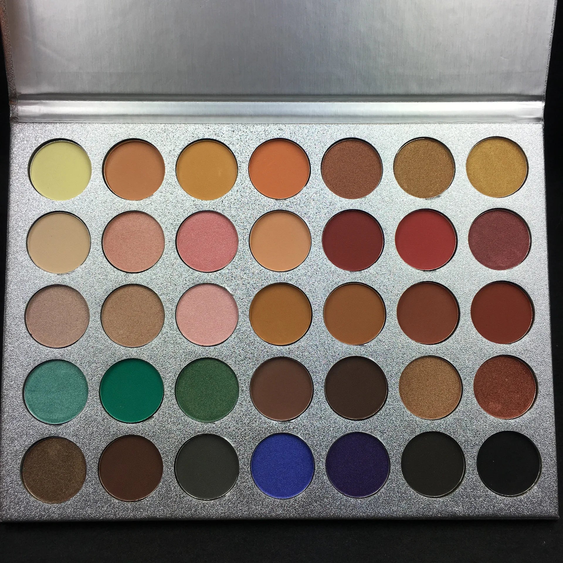 Wholesale 35-Color Water Shimmer Eye Shadow Palette Multichrome Eyeshadow Luminous Long-Lasting Powder China Manufacturers