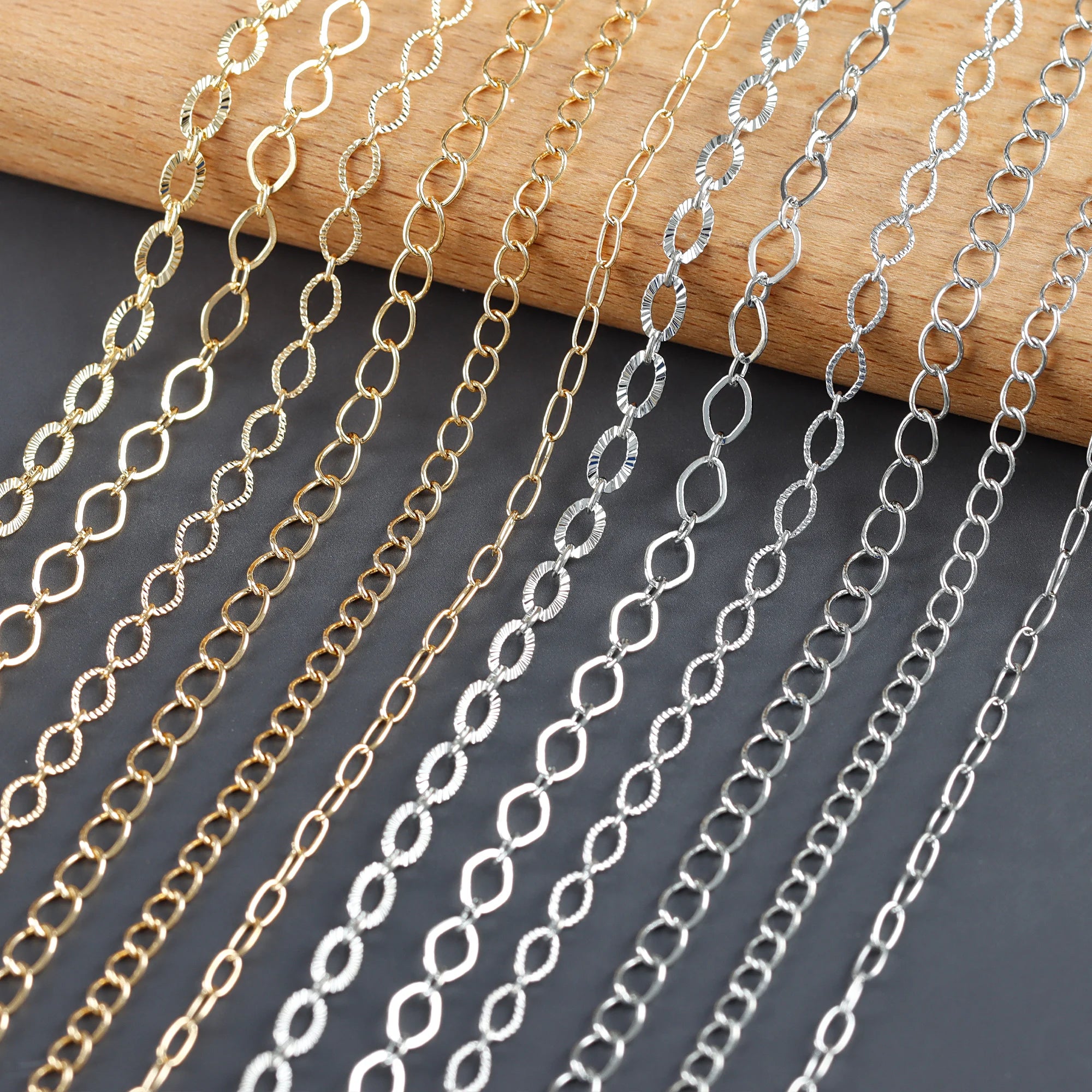 C277 3m/Lot Vintage Style  Metal Copper Link Chain for Women Trendy DIY Necklace Jewelry Making Accessories for Gifts
