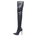 Women's Plus Size Baddie Black White Green Stiletto High Heel Legging Boots over the Knee Stretch Thigh Sock Winter Autumn Boot