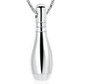 Stainless Steel Ball Cremation Urn Necklace Ash Hollow Bowling Pin Urn Keepsake Holder Locket Pendant Memorial Casket Lucky