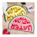 Watermelon Cute Fruits Half Round Shaped Floor Rug Carpet Water Absorption Non-Slip Kid's Room Mat
