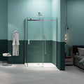 Exceed Luxury Rectangle Stainless Steel with Frame Sliding Tempered Glass Shower Enclosure for Hotel Use
