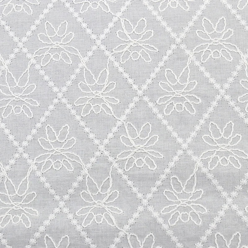 Custom Fancy Elegant Soft 100% Cotton Lace Fabric Embroidered Fabric for Wedding Dress
