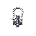 Oxidized Sterling Silver Air Power Airplane Lobster Claw Pendant Clasp 925 Fighter Shape Lock for Bracelets