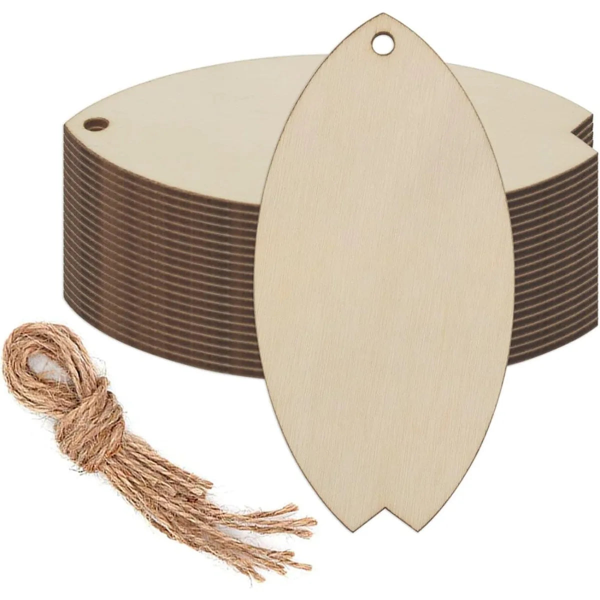 Wholesale Surfboard Wood Cutouts Unfinished Wooden Surfboard Hanging Ornaments for DIY Crafts and Gift Tags Dropshipping