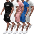 Men's T Shirt and Short Set Summer Short Sleeve Tops and Pants Suits Thin Crisp and Breathable Casual Running Set Fashion