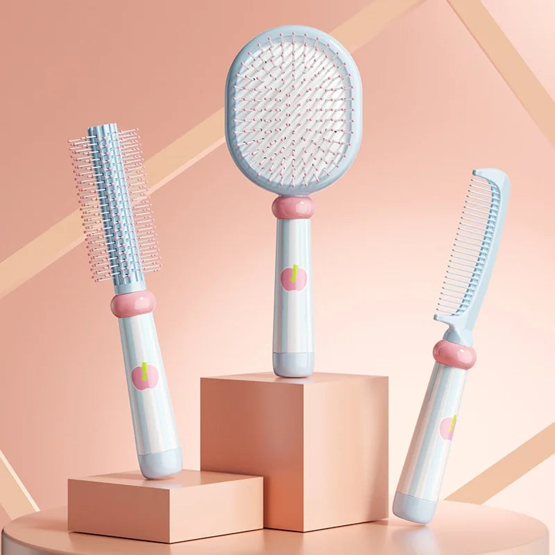 Women's Long Hair Curly Hair Comb Special Artifact Fluffy Hair Roller Comb Air Cushion Massage Bag Household Straight Plastic