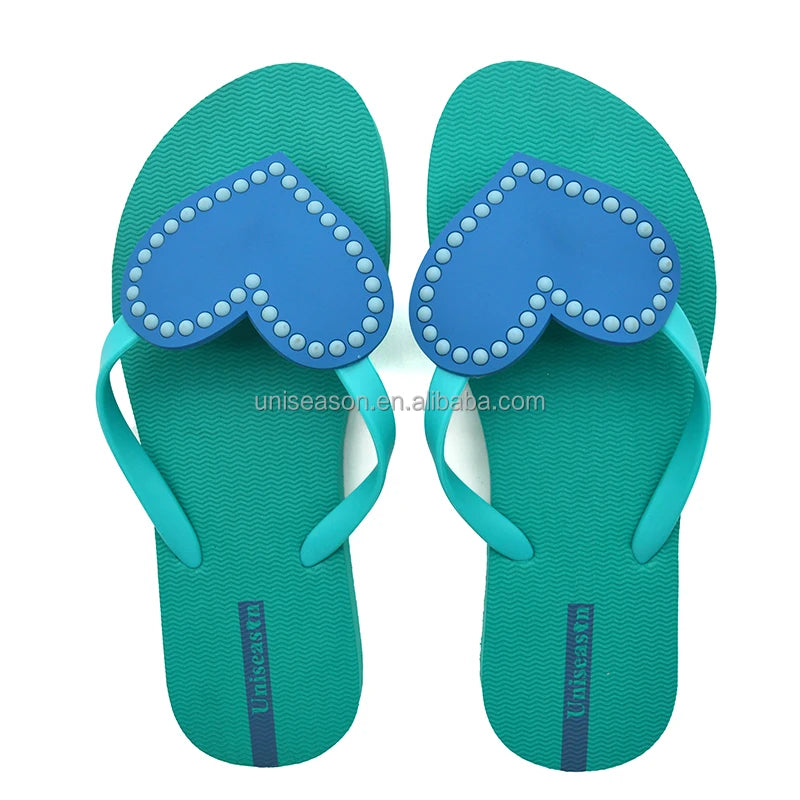 Hot Sale Women's Anti-Slip Flip Flops With Heart Decoration