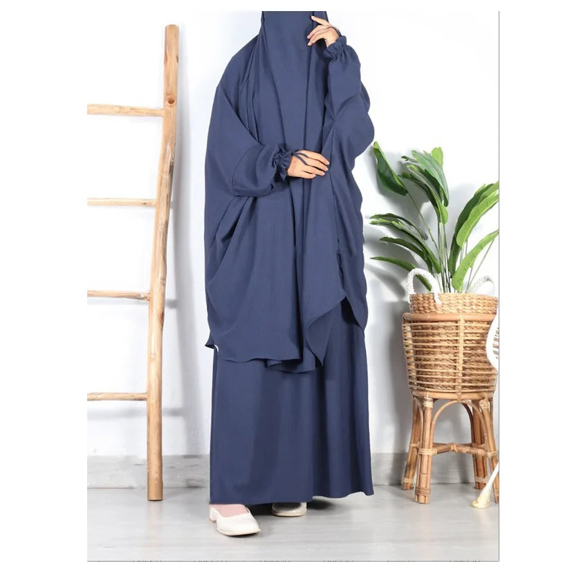 African Evening Plus Size Women Ramadan Abaya Dubai Kaftan Muslim Hijab Dress Breathable Polyester Islamic Clothing