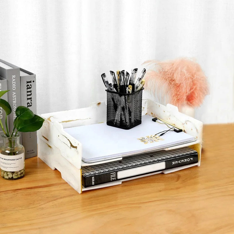 DIY Handmade Desktop Folder Storage Box Mold for Resin Crafts