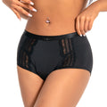 Shanaho Organic Cotton Menstrual for Period Panties 4-Layer Leakproof Lace Underwear with OEM Logo on Waist