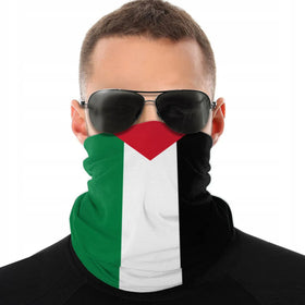 Outdoor Cycling Face Mask Bandana Palestine Flag Design Seamless Polyester Sunscreen Scarf Neck Collar 50x25cm Men's