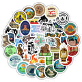 50PCS Go Camping Happy Camper PVC Stickers 3D Graffiti Laptop Skateboard Guitar Water Bollte Waterproof Label Stickers