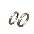 New Design 925 Silver Gold Plated Trendy Engagement Sun & Moon Ring Wedding Band Couple's Pair Gift