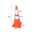 Promotion Folding 72cm 75cm PP Base Road Red Reflective Flashing LED Collapsible Top Safe Traffic Cone