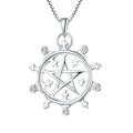 Fine Jewelry 925 Sterling Silver Hexagon Star Mexican Round Custom OEM Necklace for Women Men Kids