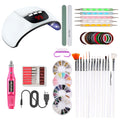 Tamax NAK001-020 20 Style Nail Art Kits Included Nails Brush Dotting Pen Rhinestones Gem Picker Manicure Tools Accessories