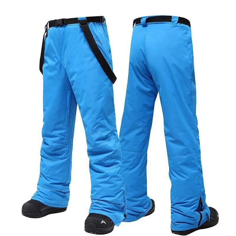 2024 New Fashion Windproof Breathable Bib Ski Pants for Men Warm Thick Hiking Pants Waterproof
