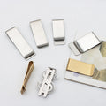 0.8 mm Thickness Accept Custom Laser Logo Brass Gold Silver Slim Money Clip Stainless Steel Bookmark As Business Gift