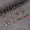 Ladies Jewelry Trendy Brass 18k Laminated Gold Wholesale Jewellery Earrings Necklace Sets for Women Jewelry Cubic Zirconia