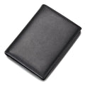 Slim Minimalist Italian Genuine Leather Card Holder Wallet Men ID Credit Card Case With Clear ID Window Trading Card Sleeves