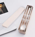 Uncle Donald Portable Stainless Steel Chopsticks and Spoons with Pouch Travel and Campus for Back to School High Mirror Polish