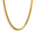 Joolim 18K Gold Plated  Stainless Steel Jewelry Fish Scale Chain Necklaces Trendy Women's Charm Bracelet