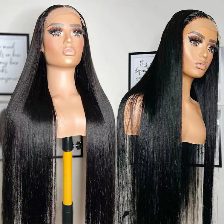 180% Density Raw Hair Wigs Wholesale Vendor Swiss Lace Front Wig Glueless Virgin Brazilian Human Hair Lace Closure Wig for Women