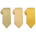 New Design Yellow Personalized Tie for Men Wedding 7.5cm Men's Polyester  Necktie