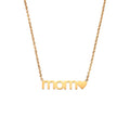 Wholesale Simple Stainless Steel 18k Gold Plated Mother Day Gift Pendant Necklace Mom Alphabet Necklace
