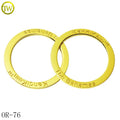 Zinc Alloy Swimwear Brand Round Ring Logos Gold Plated Clothing Metal Letter O Buckle for Bikini Waterproof