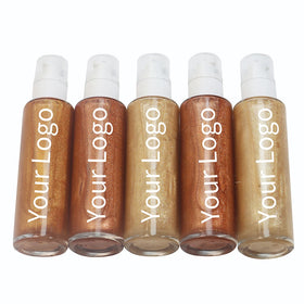 Bulk Cosmetics Makeup Cruelty Free Face Vegan Private Label Liquid Highlighter Body Shimmer Contour Bronzer Oil