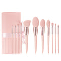 11-Piece Synthetic Hair Wood Handle Blush Powder Foundation Concealer Makeup Brush Set-Private Label for Face