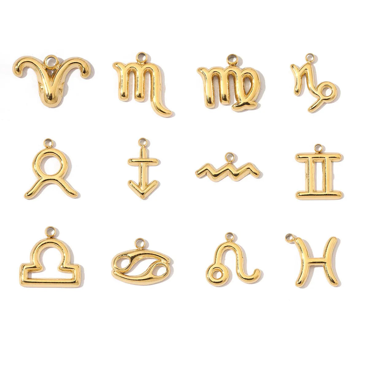 Beimai OEM Retro 12 Star Signs 18K Gold Plated Stainless Steel Pendant Jewelry Accessories for Making Custom Jewelry