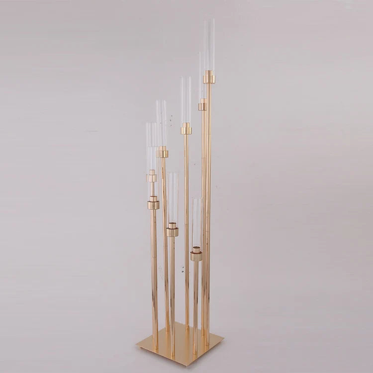 Wholesale Luxury Wedding Decoration Supplies Candle Holder Wedding Gold Candelabra Centerpieces