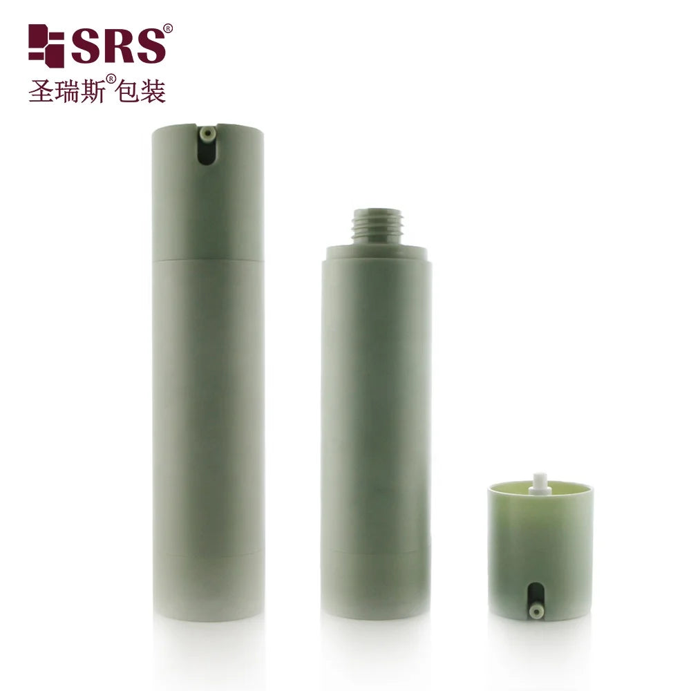 TA021-100ml 3.33oz Wholesale Custom Private Label Empty Lunar Green Opaque Matte Frosted Airless Pump Bottle for Skin Care