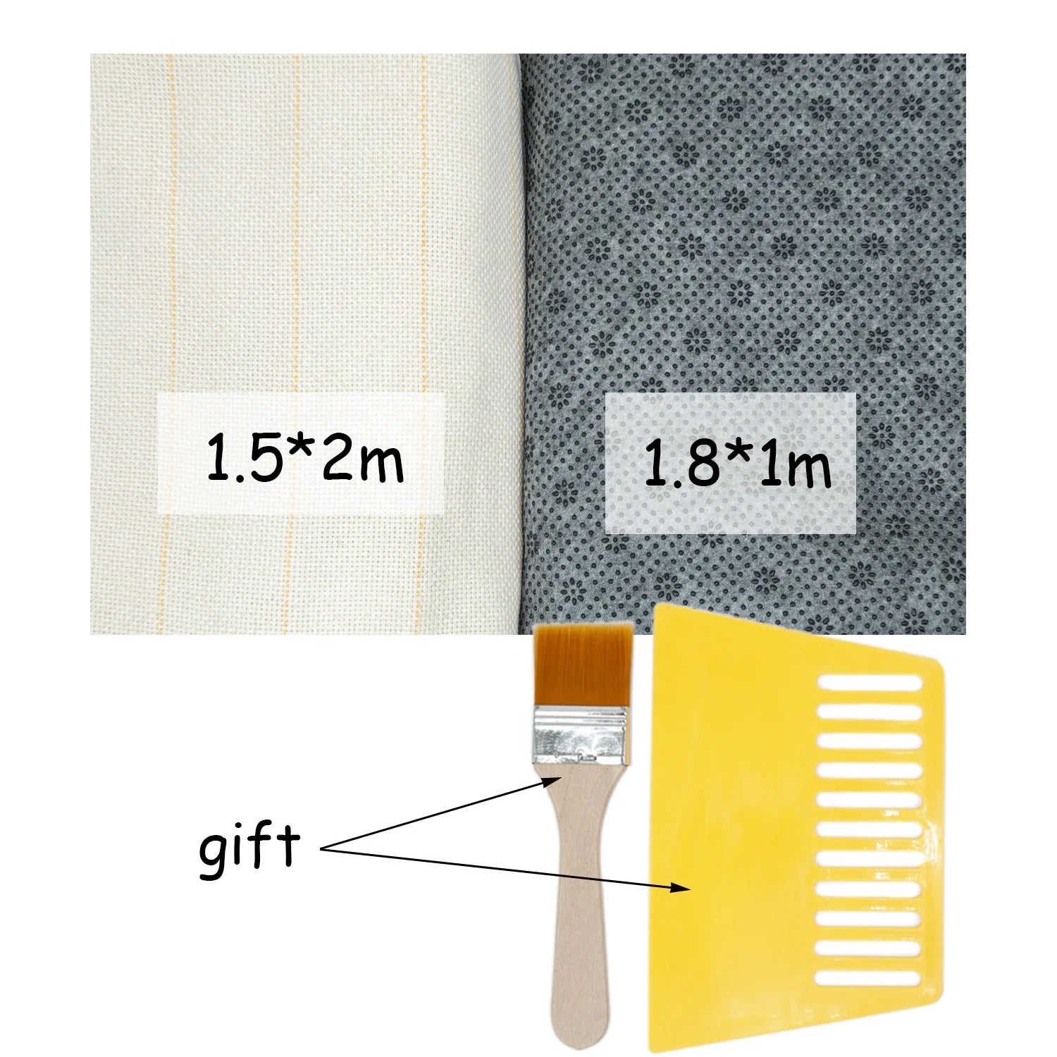 Carpet Underlay Cloth Non slip Rug Pad 1.8*1m Tufting Gun Cloth 1.5*2m with Brush