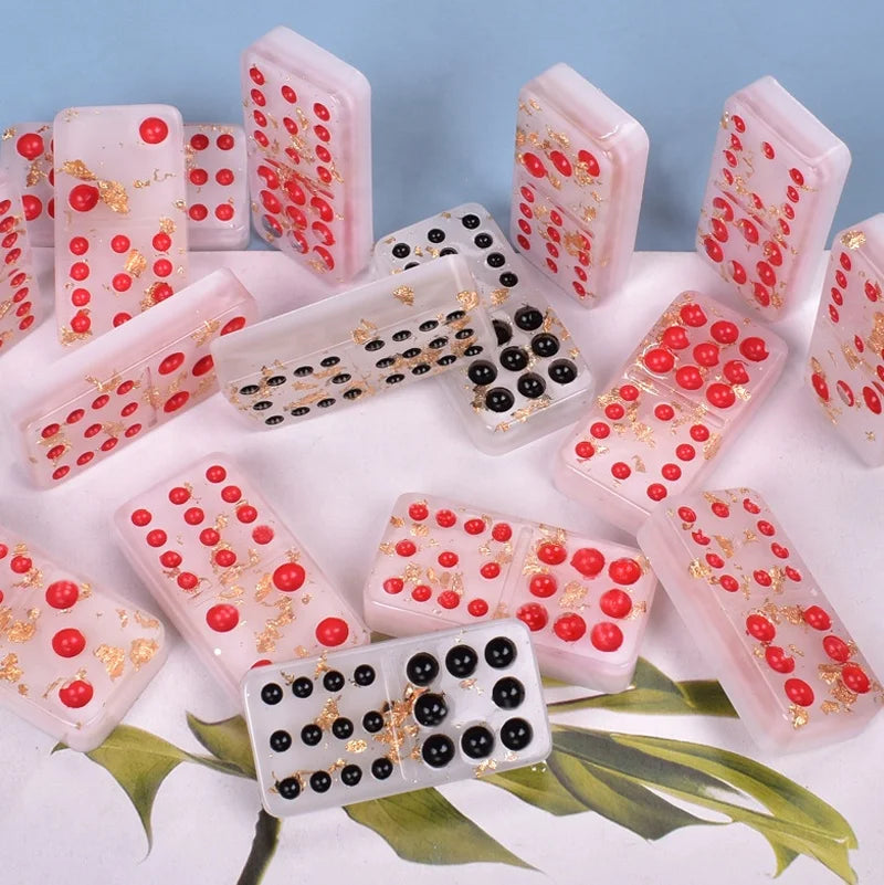 DIY Double Twelve Dominoes Molds Personalized Silicone Domino Game Mold